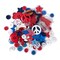 Buttons Galore and More 50+ Novelty Buttons for Sewing & Craft – Patriotic Theme Buttons